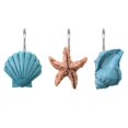 thumbnail image 2 of Ganchos para cortinas de ducha AGPtek Seashell, antióxido, 12 unidades, azules, 2 of 9