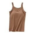 thumbnail image 1 of LSLJS Coussin de Poitrine Uni pour Femmes Camisole avec Blouse, Débardeurs pour Femmes, 1 of 6