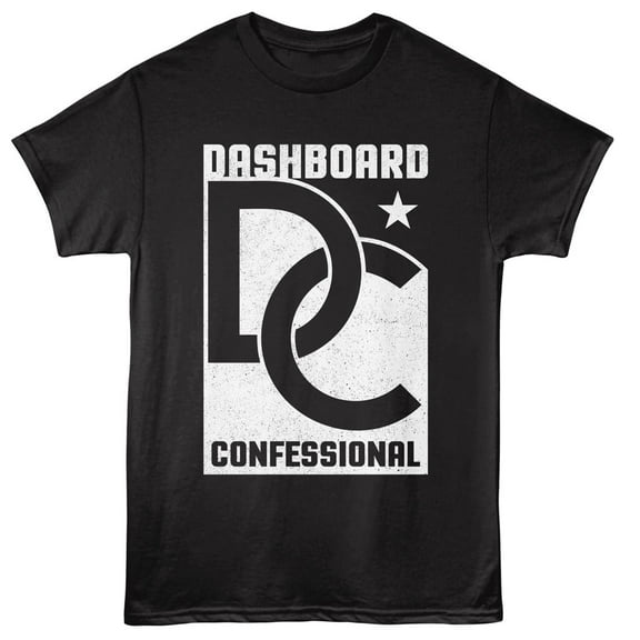 Dashboard Confessional Star Logo Men's T Shirt (Black, AdultS)