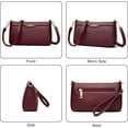 thumbnail image 3 of Crossbody Bags for Women Soft Leather Purse Lightweight Handbags Bag with Adjustable Shoulder and Wrist Straps, 3 of 7