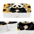 thumbnail image 4 of Panda Elegant Jewelry Box Organizer with Removable Compartment and Earring Holder - Portable PU Leather Storage Case, 4 of 6
