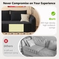 thumbnail image 6 of 111" L Shaped Modern Modular Sectional Curved Sofa, Minimalist Style Comfy Cloud Couch for Living Room Apartment, No Assembly Required Boneless Couches (Black,Left Facing Chaise), 6 of 8