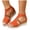 Orange, variant on Espadrilles Platform Wedge Sandals for Women Zipper Summer Orthopedic Shoes Open Toe Casual Slip On Beach Sandal Orange Size 9