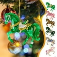 thumbnail image 6 of 2D Acrylic Horse Ornament, Horse Ornaments for Christmas Tree, Horse Gifts For Women, Girls, Horse Lovers, Equestrian Gifts, Christmas Ornaments for Family (Green), 6 of 6