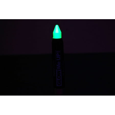 Neon Yellow UV Blacklight Reactive Make Up Body Paint Stick, Neon colored in normal light- Glows under blacklight By PaintGlow,USA
