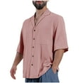 thumbnail image 2 of Button Down Short Sleeve Shirt Men Button Down Short Sleeve Shirt Button Down Shirt Men Summer Summer Tees for Men Men Tops Casual Clearance, 2 of 5