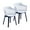 White, variant on Porthos Home Palmer Dining Chairs, Plastic Shell And Legs (Set Of 2)