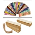 thumbnail image 2 of 36PCS Wood Blank Bookmarks DIY Wooden Craft Bookmark Unfinished Wood Hanging Tags Rectangle Shape Ornaments with Holes and Ropes for Decor, 2 of 8