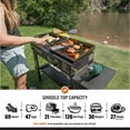 thumbnail image 6 of Blackstone Duo Griddle and Charcoal Grill Combo Dual Burner 17'' Outdoor Griddles with Automatic Igniter, 6 of 14