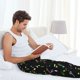 thumbnail image 5 of Balery Music Notes Pantalones de pijama para hombre, pijama ultraligero, pantalón de descanso-3X-Large, 5 of 6