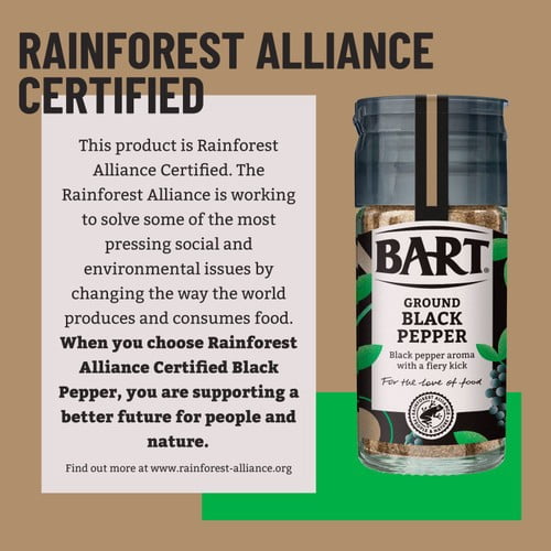 Bart Black Pepper Ground 48g, British Import (Pack of 2)