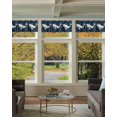 thumbnail image 2 of Ocean Whale Blue Curtain Valance for Windows/Living Room/Kitchen/Bathroom/Café, Short Rod Pocket Tier Curtain Window Treatment Panel Coastal Vintage Wooden Grain Topper Curtain 42''x12'', 2 of 6
