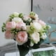 thumbnail image 4 of Ramo de flores artificiales de peonía, florero de rosas de seda para decoración del hogar, jardín, boda, plantas falsas decorativas, Material de guirnalda de Navidad, 4 of 4