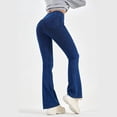 thumbnail image 5 of Women's Jeans Stylish Waistband Elastic Double Pocket Sports Yoga Fitness Jeans Pants Soft Cropped Jeans,Color:Dark Blue,Size:L, 5 of 6