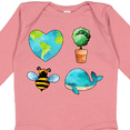 thumbnail image 4 of Inktastic Earth Day Plant a Tree Save the Bees Save the Seas Love Your Mother Boys or Girls Long Sleeve Baby Bodysuit, 4 of 5