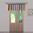 thumbnail image 3 of Global Trends Tori Patchwork Button-Embellished Tab Top Window Valance, 84" Wide x 21" Long, Tango, 3 of 9