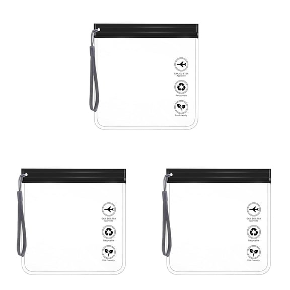 Leak Proof Travel Zip Pouch With Handle For Liquids Airplane Approved