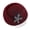 Claret, variant on British Flower Beret Hat Soft Polyester Fabric Casual Elegant Design