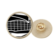 thumbnail image 1 of Allemagne Célèbre Monument Architecture Rond Métal Broche d'Or Clip, 1 of 3