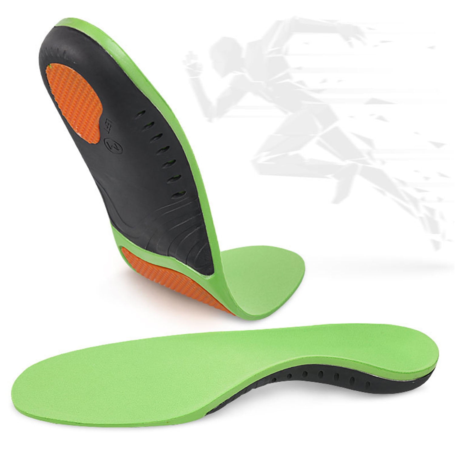 Pinkiou Plantar Fasciitis Feet Insoles for Men and Women, Arch Supports Orthotics Inserts Relieve Flat Feet, High Arch, Foot Pain