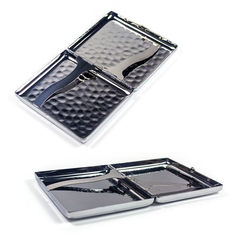 1pc Premium Metal Cigarette Case, Holds King Size