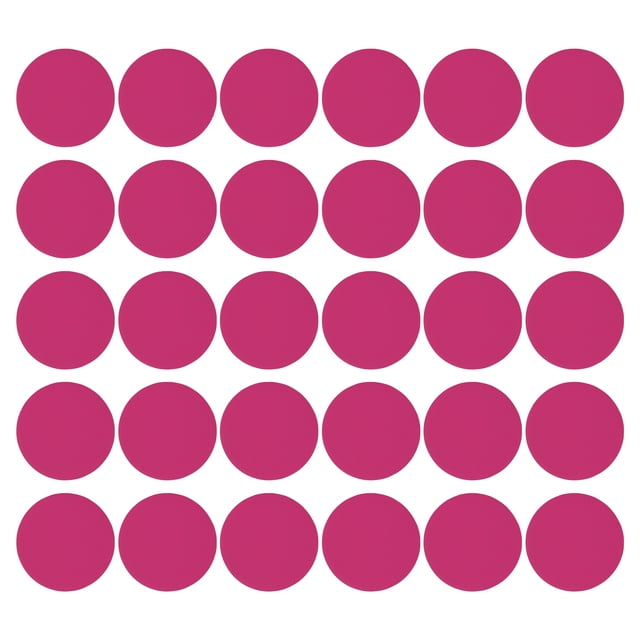 Unique Bargains 6' Round Floor Sticker Classroom Spot Marker Adhesive Waterproof Vinyl Line Up Sign Rose Red 30 Pack