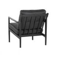 thumbnail image 5 of Sunpan Gilmore 18" Mid-Century Leather and Wood Lounge Chair in Black, 5 of 8