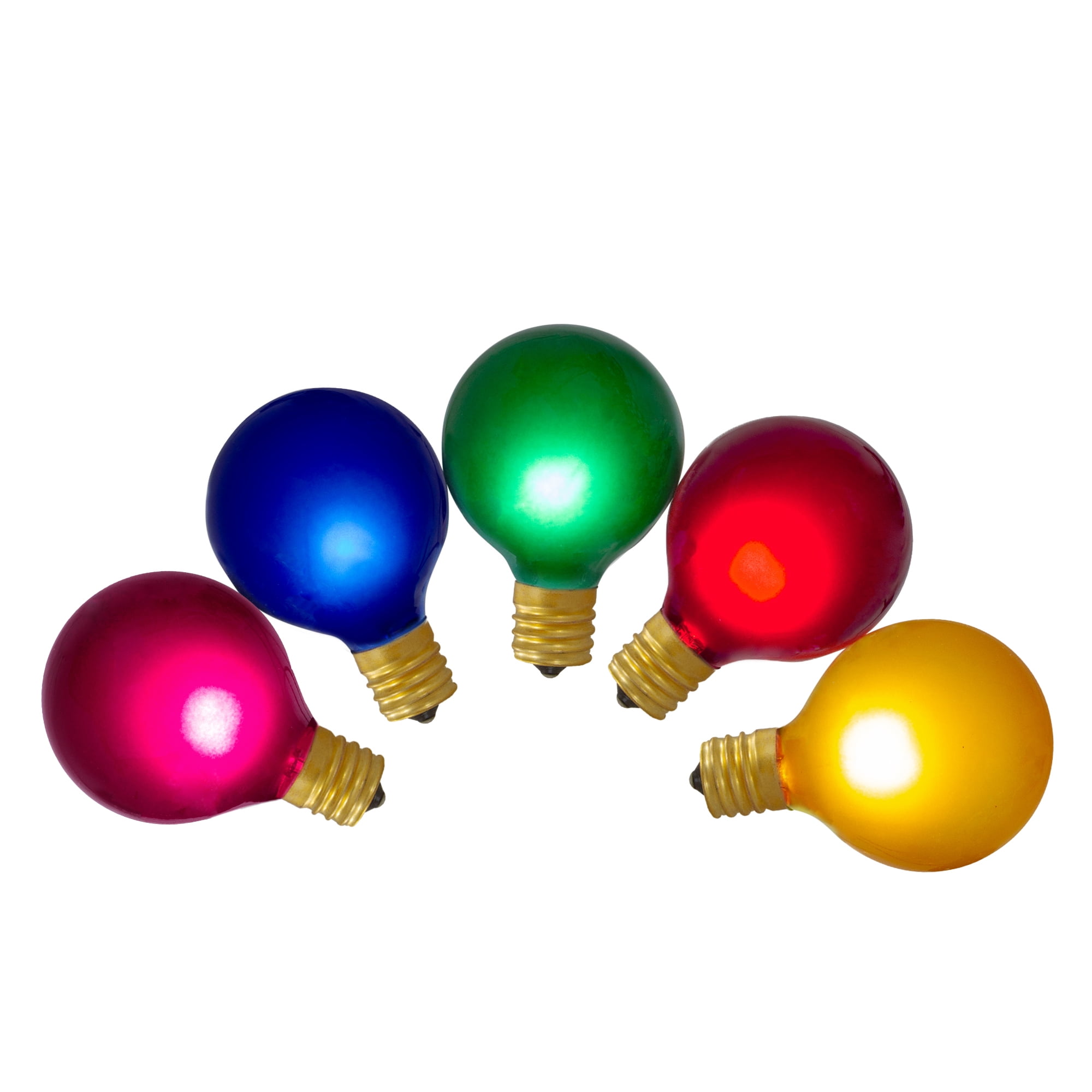 200 Multi Color Round Faceted Light Bulb replacements for Ceramic Christmas Tree 