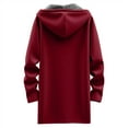 thumbnail image 4 of Womens Jacket Full Zip Long Warm Hooded Tunic Sweatshirt Winter Coats ( XXXXL), 4 of 4