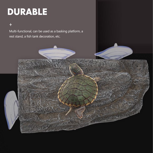 RUNROTOO Turtle Dock in Design for Pet Care Multi Resin 1 Set