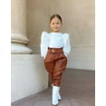 thumbnail image 3 of KANGKANG Toddler Girl Fall Outfits Puff Sleeve Ribbed Tops + Pants 2Pcs Girls Fashion Outfits 2-3T, 3 of 7