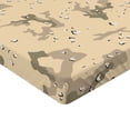 thumbnail image 2 of Ambesonne Abstract Fitted Sheet, Hiding in Desert Camo, Queen Size, Pale Orange Army Green, 2 of 3