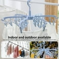 thumbnail image 5 of Sock Hanger Cozival Foldable Drying Rack with 24 Clips, Rotatable Plastic Hanger for Socks, Underwear, And Delicate Garments, Space-Saving Portable Laundry Solution for Home Use, Drying Rack, Blue, 5 of 7