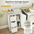 thumbnail image 6 of Giantex Floor Cabinet, Storage Cabinet w/3 Drawers & 1 Cupboard, Great for Bathroom, Living Room, Dining Room, White, 6 of 8
