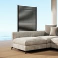thumbnail image 5 of Steel Privacy Screen, 90x150cm Striped Design, Patient Divider for Nursing Homes, 5 of 18