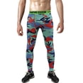 thumbnail image 2 of Deportivos Medias Del Estiramiento De Camuflaje De Los Hombres Altos De Elasticidad Pantalones De Color Naranja-s Sunnimix El deporte de los hombres pantalones ajustados, 2 of 8