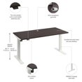 thumbnail image 3 of Scranton & Co Engineered Wood 60W Adjustable Standing Desk in Storm Gray, 3 of 7