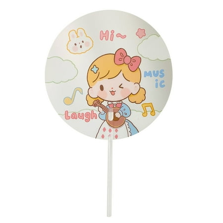 

Hand Held Six Fold Fan Cute Portable PP Folding Fan Cartoon Hand Fan Cool Fan Party Decorations for Women And