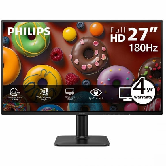 Philips 27E2G2201 27" Class Full HD LED Monitor - 16:9 - Textured Black - 27" Viewable - In-plane Switching (IPS) Technology - WLED Backlight - 1920 x 1080 - 16.7 Million Colors - Adaptive Sync - 3...
