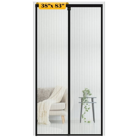 

Hommie Magnetic Screen Door Self Sealing Mesh Screen Fit Door Size 38 x 83 Black