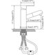 thumbnail image 2 of Grifo para lavabo de baño, grifo extraíble para lavabo con cuerpo de cobre duradero, agua fría y caliente disponible, baño perfecto de fácil montaje, con dos tubos de entrada, 2 of 5