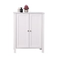thumbnail image 3 of Tcbosik Wood Floor Storage Cabinet Bathroom 2-Doors Cabinet with Adjustable Inner Shelves, White, 3 of 10