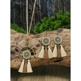 thumbnail image 4 of EOEMY 3Pcs Bohemian & Vintage Style Brown Palette Jewelry Set With Fringe & Flower-Default, 4 of 9