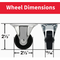 thumbnail image 3 of Colson 2 In. Rigid Plate Caster - Single Pack — Residential Use, Standard Application, 3 of 5