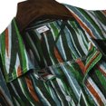 thumbnail image 4 of Camisas Para Hombre Manga Larga Y las camisas largas de Men de mangas impresas camisas de Cotton Stand Men (Green, M), 4 of 6