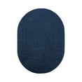thumbnail image 1 of Furnish My Place Navy 3' x 48' Oval Solid Color Rug Made In Usa, 1 of 12