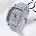 thumbnail image 3 of Resicozy Women's Watches Silicone Strap Square Dial Fashion Classic Ladies Wrist Watch Water Resistance and Lightweight Watches Gray, 3 of 3