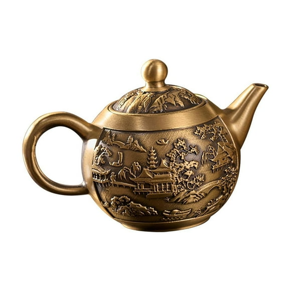 jifeng Copper Teapot Kung Fu Teapot Multipurpose Portable Tea Maker Loose Leaf Teapot Japanese Teapot for Household Hotel Restaurant