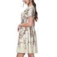 thumbnail image 2 of Balery Cowboys Riding Horses In Desert Vestidos sueltos de manga corta para mujer, vestidos de verano 2025, vestidos casuales de corte A con vuelo., 2 of 6
