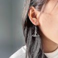 thumbnail image 5 of 1 Pcs Baroque Rhinestone Love Heart Saturn Planet Earrings Jewelry----black--Product code 70474 black, 5 of 5